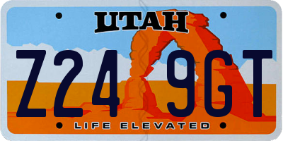 UT license plate Z249GT