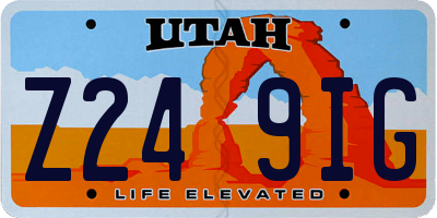 UT license plate Z249IG