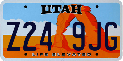 UT license plate Z249JG