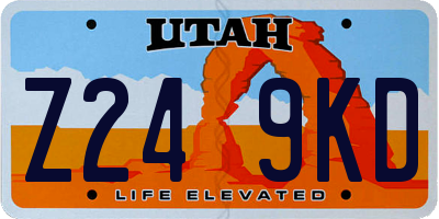 UT license plate Z249KD