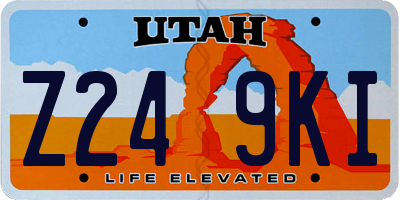 UT license plate Z249KI