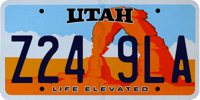 UT license plate Z249LA