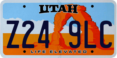 UT license plate Z249LC