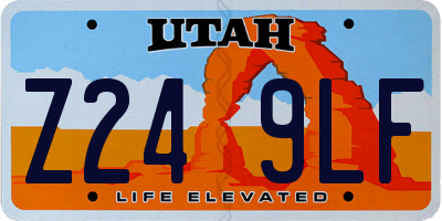 UT license plate Z249LF