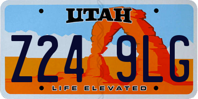 UT license plate Z249LG