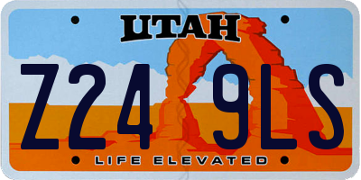 UT license plate Z249LS