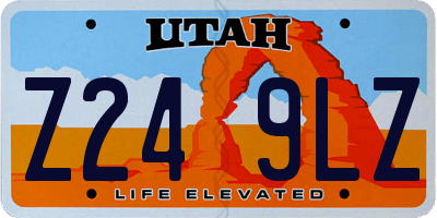 UT license plate Z249LZ