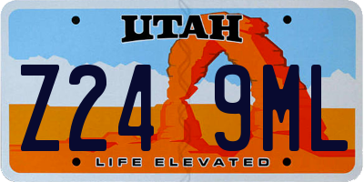 UT license plate Z249ML