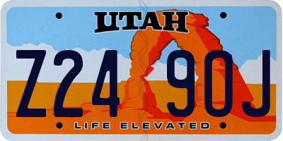 UT license plate Z249OJ