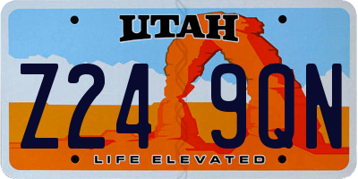UT license plate Z249QN