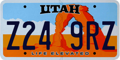 UT license plate Z249RZ