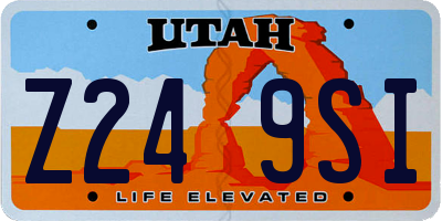 UT license plate Z249SI