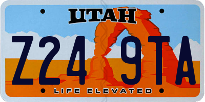 UT license plate Z249TA