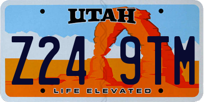 UT license plate Z249TM