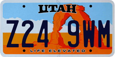 UT license plate Z249WM