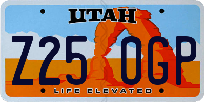 UT license plate Z250GP