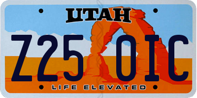 UT license plate Z250IC