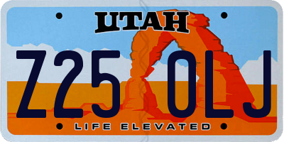 UT license plate Z250LJ