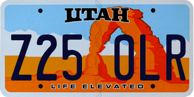 UT license plate Z250LR