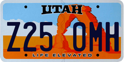 UT license plate Z250MH