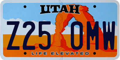 UT license plate Z250MW