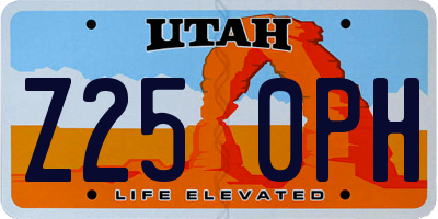 UT license plate Z250PH