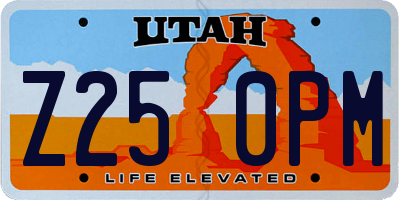 UT license plate Z250PM