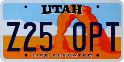 UT license plate Z250PT