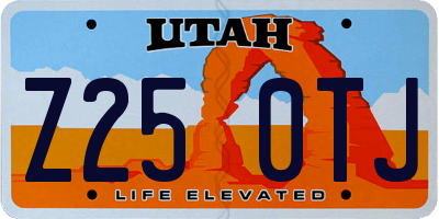 UT license plate Z250TJ
