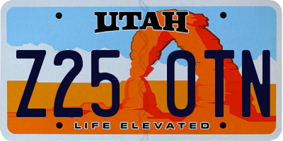 UT license plate Z250TN