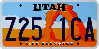 UT license plate Z251CA