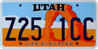 UT license plate Z251CC