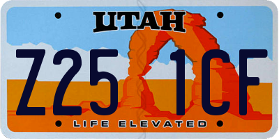 UT license plate Z251CF