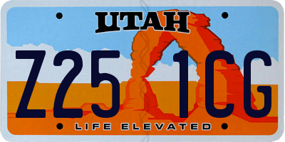 UT license plate Z251CG