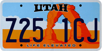 UT license plate Z251CJ