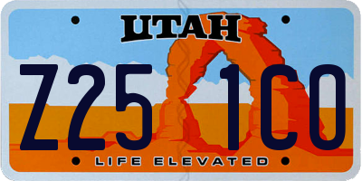 UT license plate Z251CO