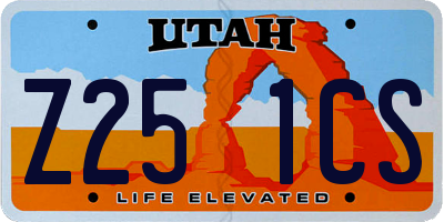 UT license plate Z251CS