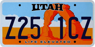 UT license plate Z251CZ