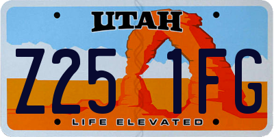 UT license plate Z251FG