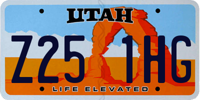 UT license plate Z251HG