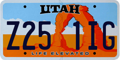 UT license plate Z251IG