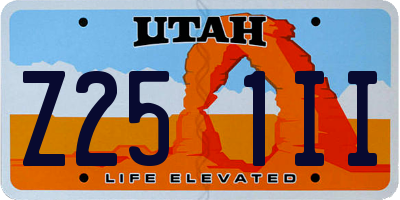UT license plate Z251II