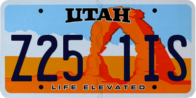 UT license plate Z251IS