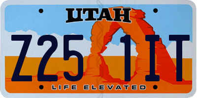 UT license plate Z251IT