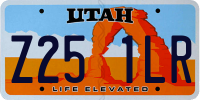 UT license plate Z251LR