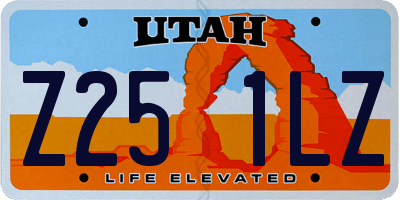UT license plate Z251LZ