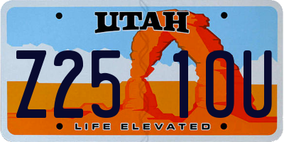 UT license plate Z251OU