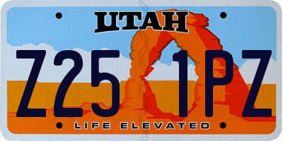 UT license plate Z251PZ