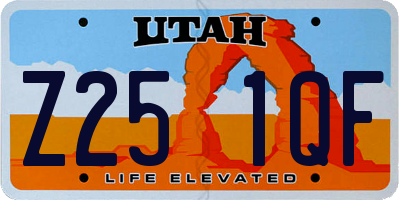 UT license plate Z251QF