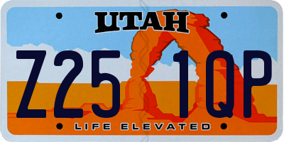 UT license plate Z251QP
